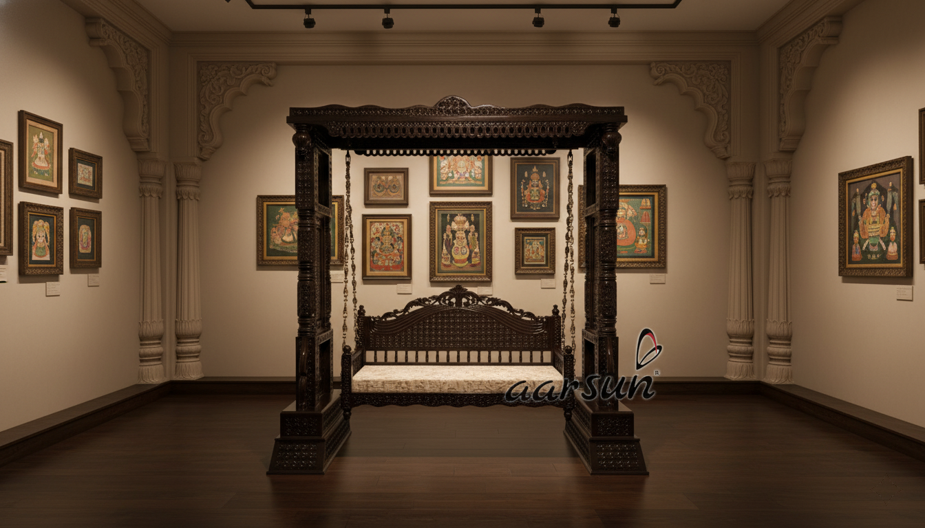 Maharani Graceful Wooden Jhula